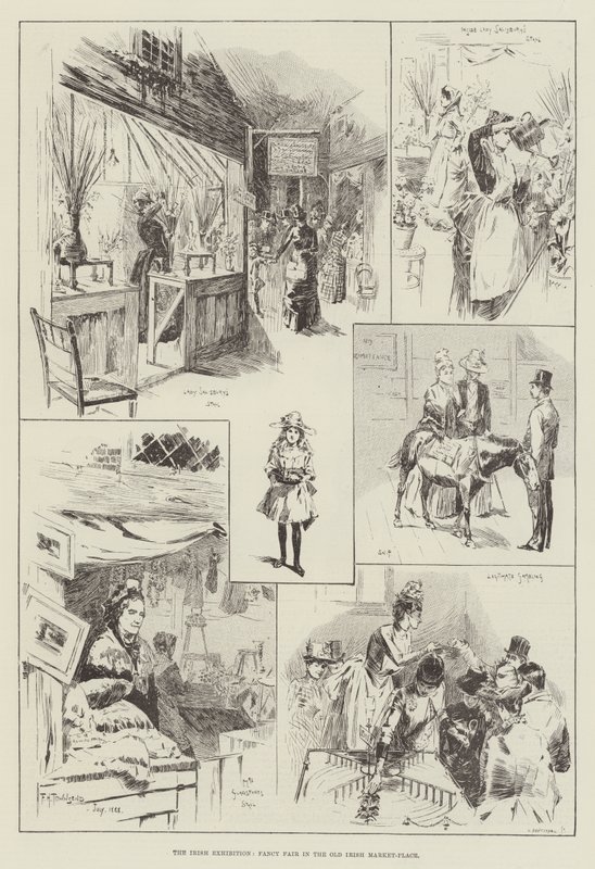 Die Irische Ausstellung, Fancy Fair im Alten Irischen Marktplatz von Frederick Henry Townsend