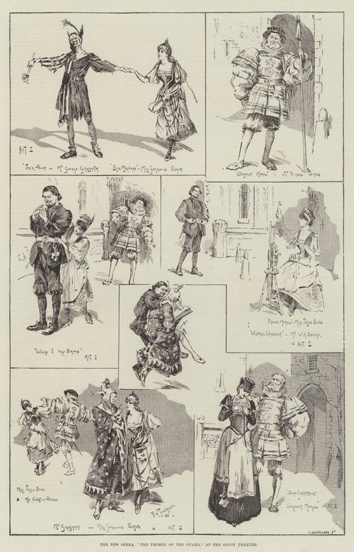 Die neue Oper, Die Yeomen der Wache, im Savoy Theatre von Frederick Henry Townsend