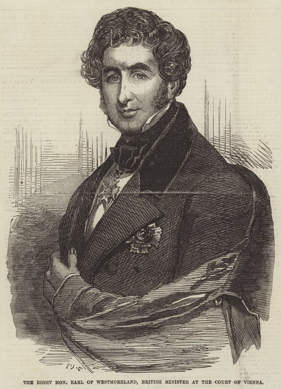 Der hochwürdige Earl of Westmoreland, britischer Minister am Hof von Wien von Frederick John Skill