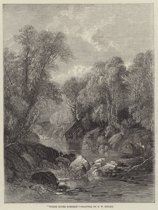 Walisische Flusslandschaft von Frederick William Hulme