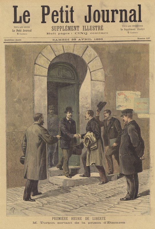 Eugene Turpin aus dem Gefängnis von Etampes entlassen von French School