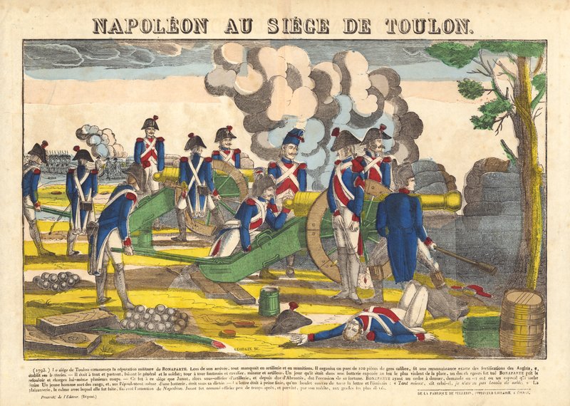 Napoleon bei der Belagerung von Toulon von French School