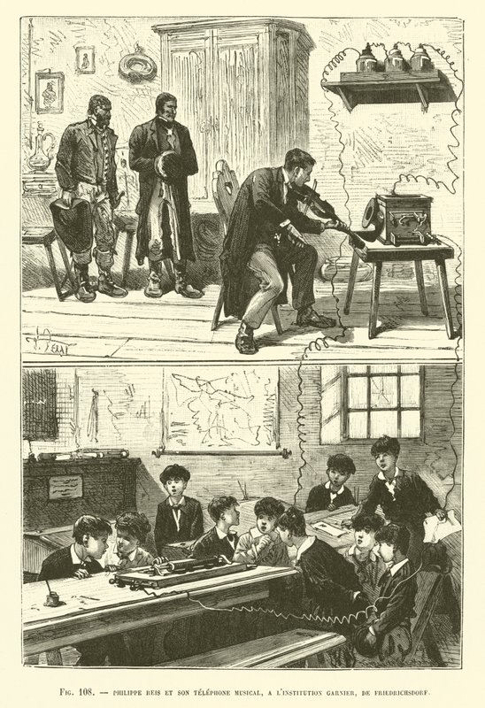 Philippe Reis und sein musikalisches Telefon in der Institution Garnier, Friedrichsdorf von French School
