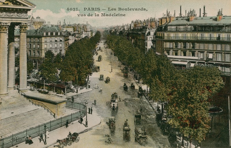Boulevards von Paris, gesehen vom Boulevard de la Madeleine von French Photographer
