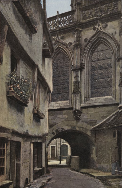 Falaise, Kirche der Dreifaltigkeit, Durchgang unter dem Chor von French Photographer