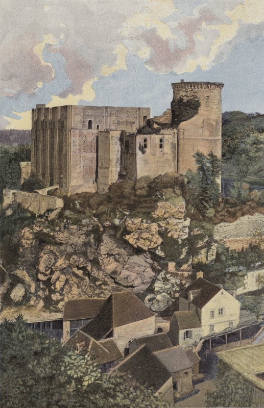 Falaise, Das Schloss, Ansicht vom Mont Mirat von French Photographer