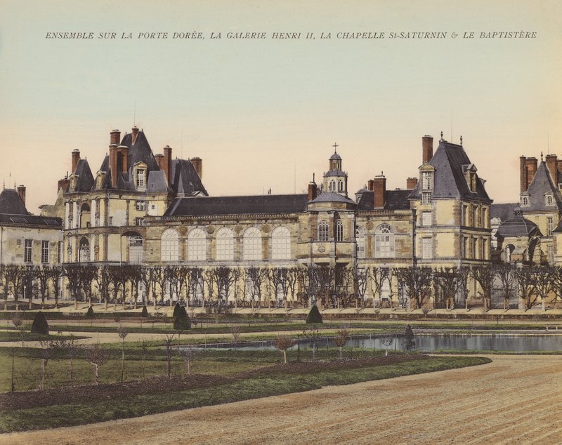 Fontainebleau: Ensemble an der Porte Doree, Die Galerie Henri II, Die Kapelle St-Saturnin & Das Baptisterium von French Photographer