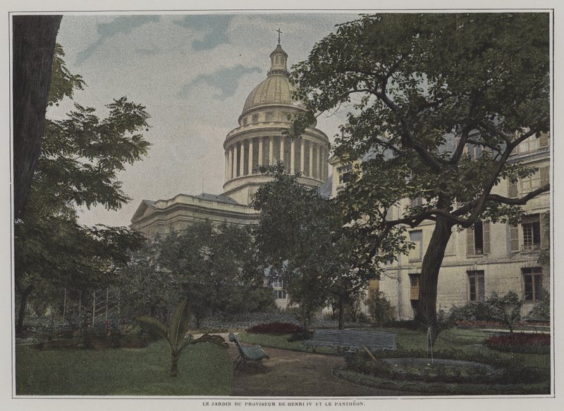 Garten des Direktors des Lycée Henri IV und die Kuppel des Pantheon, Paris von French Photographer