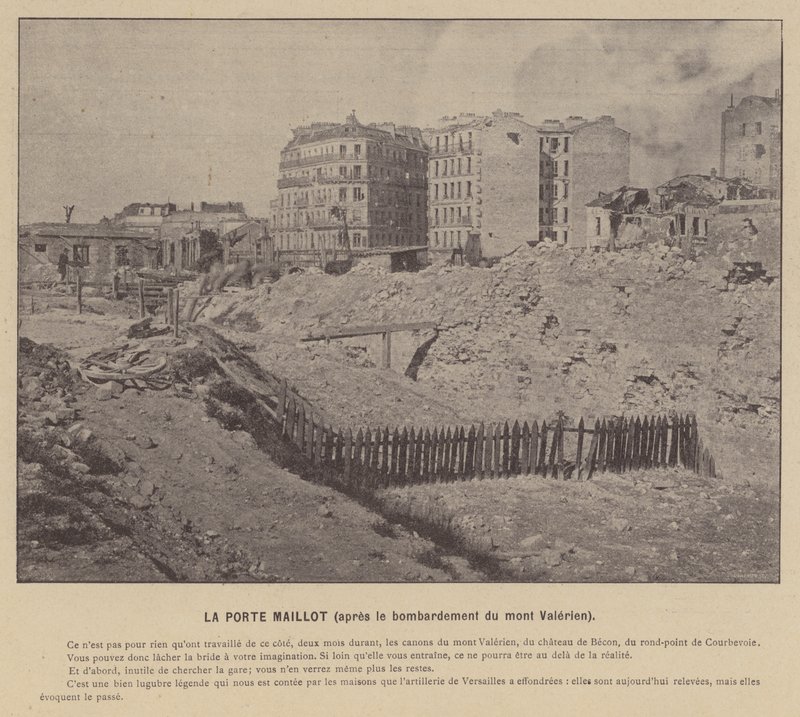 Die Kommune von Paris, La Porte Maillot, nach der Bombardierung des Mont Valerien von French Photographer