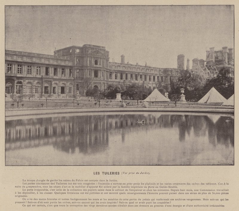 Die Kommune von Paris, Die Tuilerien, Blick vom Garten von French Photographer