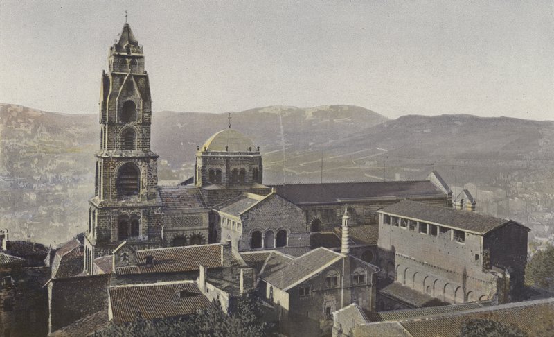 Le Puy, Kathedrale und Kreuzgang, Südansicht von French Photographer