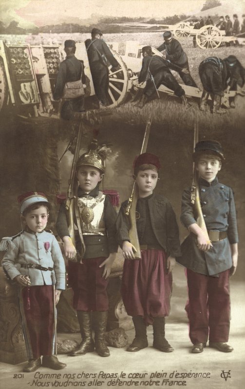 Wie unsere lieben Väter, voller Hoffnung, wollen wir unser Frankreich verteidigen von French Photographer