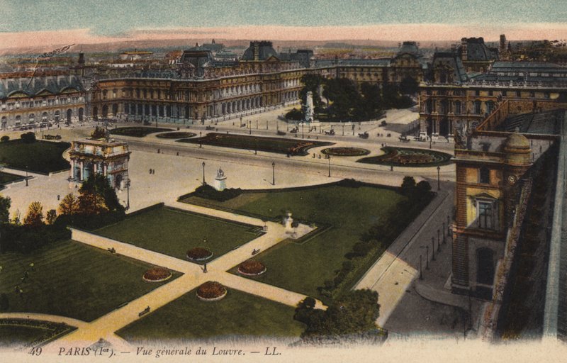 Paris, Gesamtansicht des Louvre von French Photographer