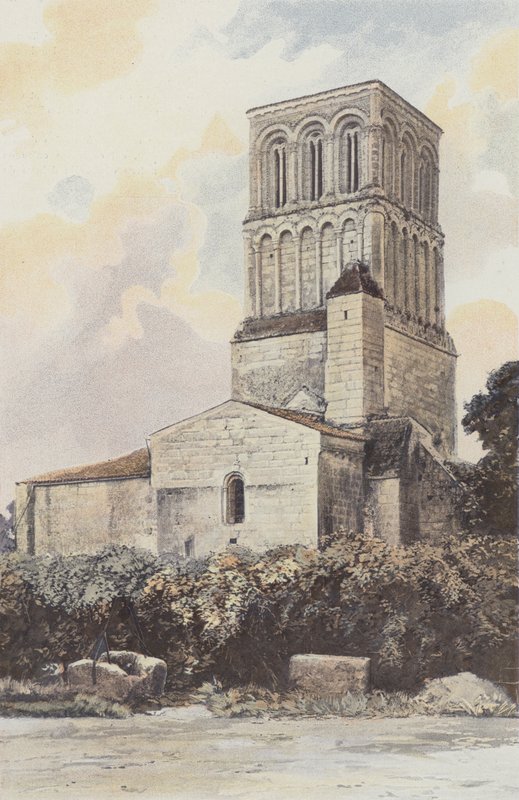 Thezac, Kirche, Gesamtansicht Südwesten von French Photographer