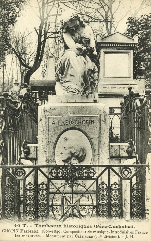 Grab von Frederic Chopin, Père Lachaise Friedhof, Paris von French Photographer