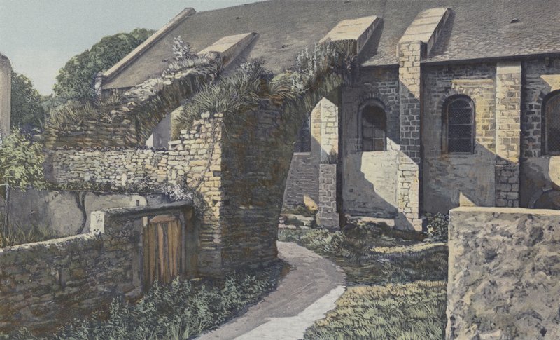 Varen, Kirche, Große Strebepfeiler, Südseite von French Photographer