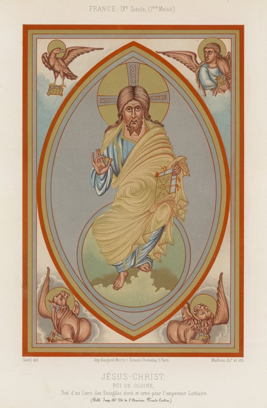Eine Darstellung von Jesus Christus aus dem 9. Jahrhundert von French School