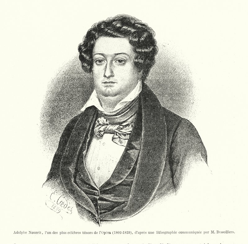 Adolphe Nourrit, einer der berühmtesten Tenöre der Oper von French School