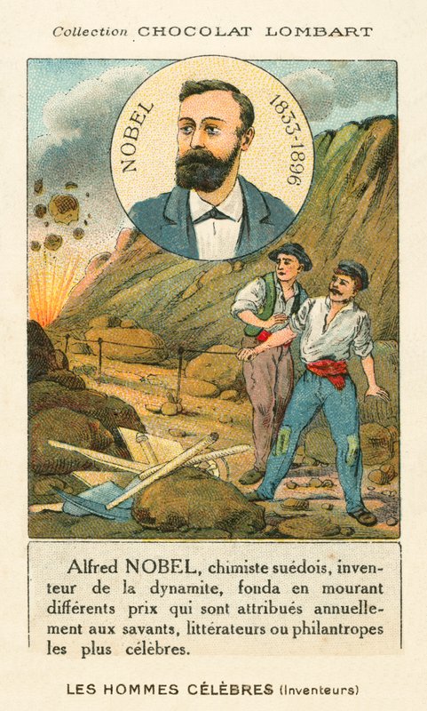 Alfred Nobel, schwedischer Chemiker und Industrieller, der Dynamit erfand von French School