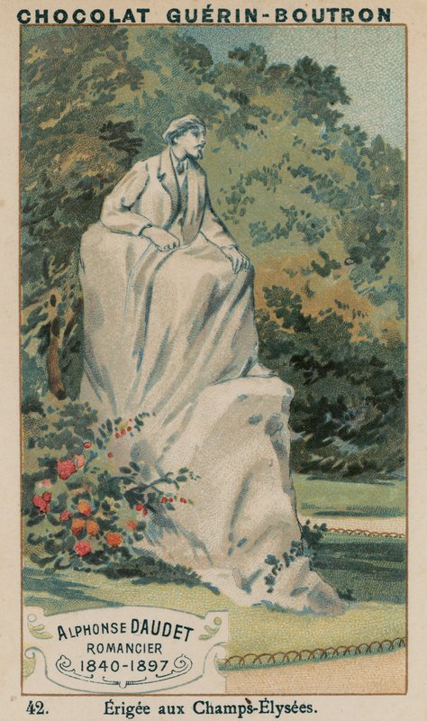 Alphonse Daudet, Romanautor, 1840-1897, errichtet an den Champs-Élysées von French School
