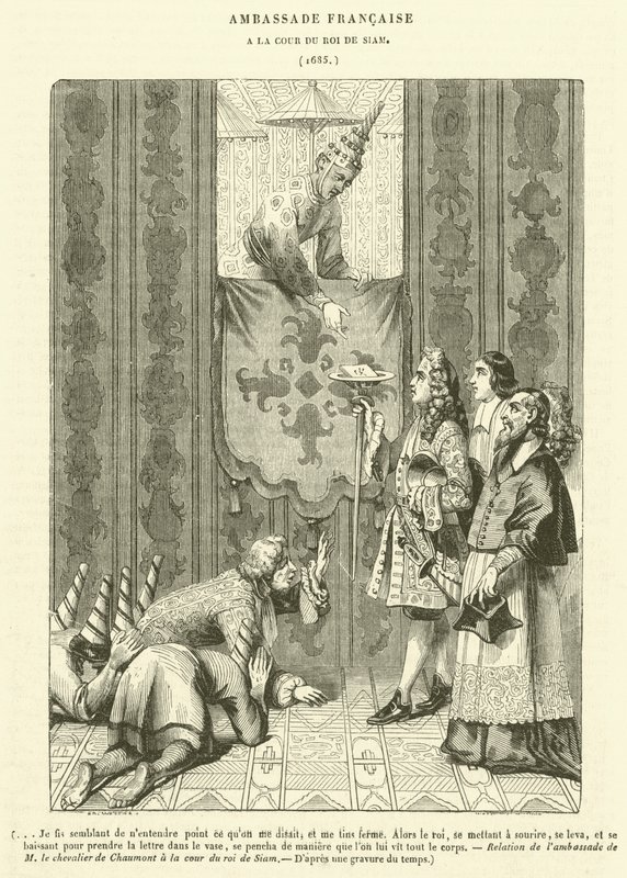 Französische Botschaft am Hof des Königs von Siam von French School