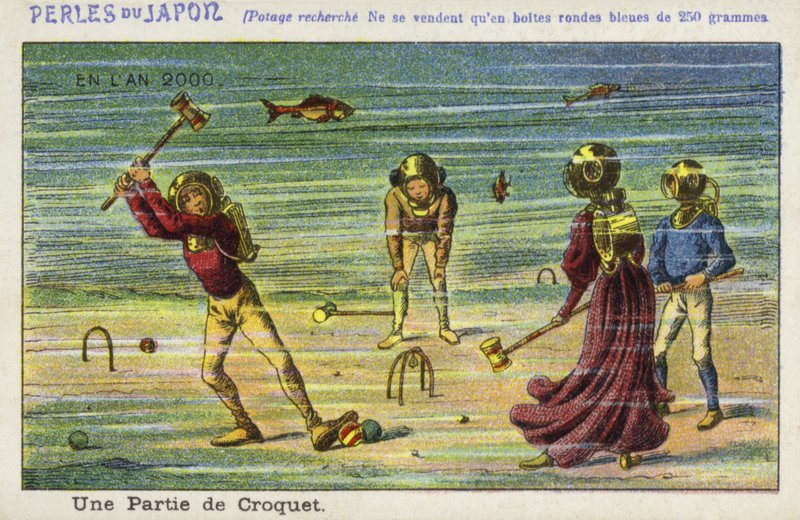 Ein Unterwasserspiel von Krocket im Jahr 2000 von French School