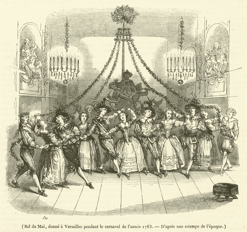 Bal du Mai, gegeben in Versailles während des Karnevals im Jahr 1763 von French School