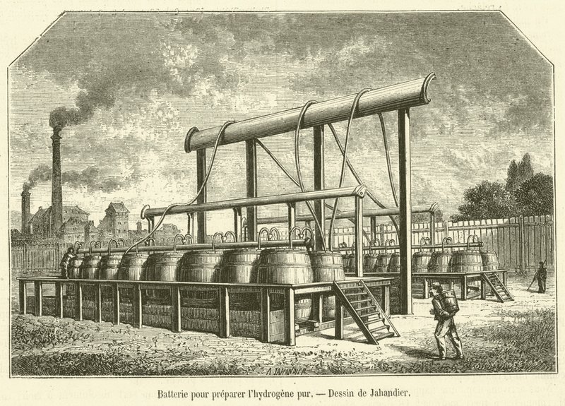 Batterie zur Herstellung von reinem Wasserstoff von French School