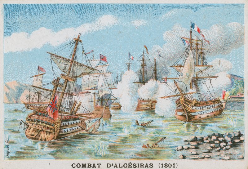 Schlacht von Algeciras, 1801 von French School