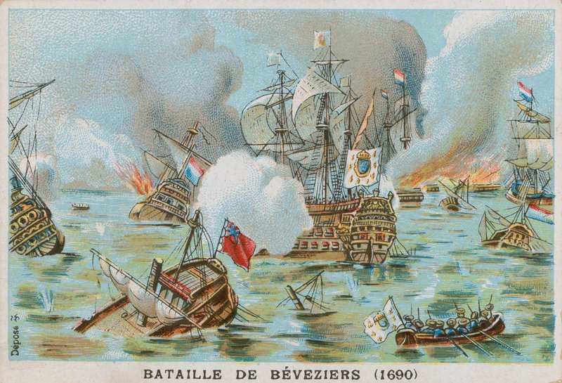 Schlacht von Beachy Head (Schlacht von Bevesiers), 1690 von French School