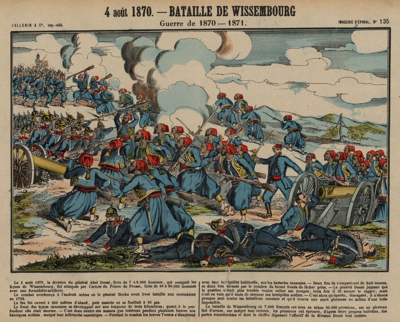 Schlacht von Wissembourg, Deutsch-Französischer Krieg, 4. August 1870 von French School