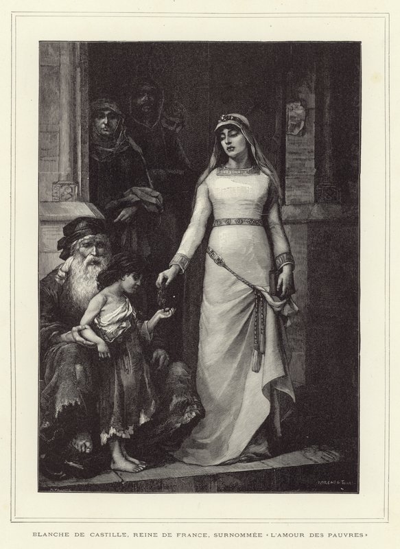 Blanche von Kastilien, Königin von Ludwig VIII. von Frankreich und Mutter von Ludwig IX. von French School