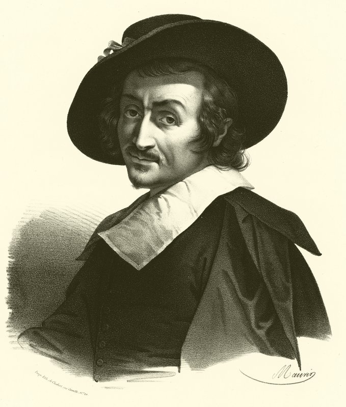 Carlo Dolci, Porträt (Gravur) von French School