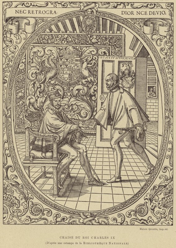 Stuhl von König Karl IX. von Frankreich, 16. Jahrhundert von French School