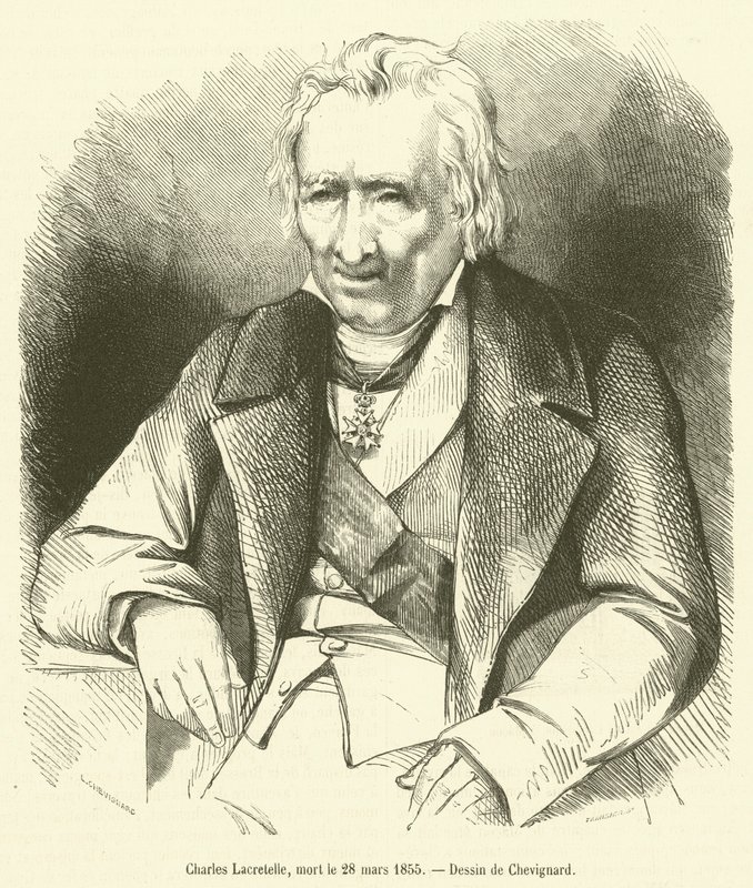 Charles Lacretelle, gestorben am 28. März 1855 (Gravur) von French School