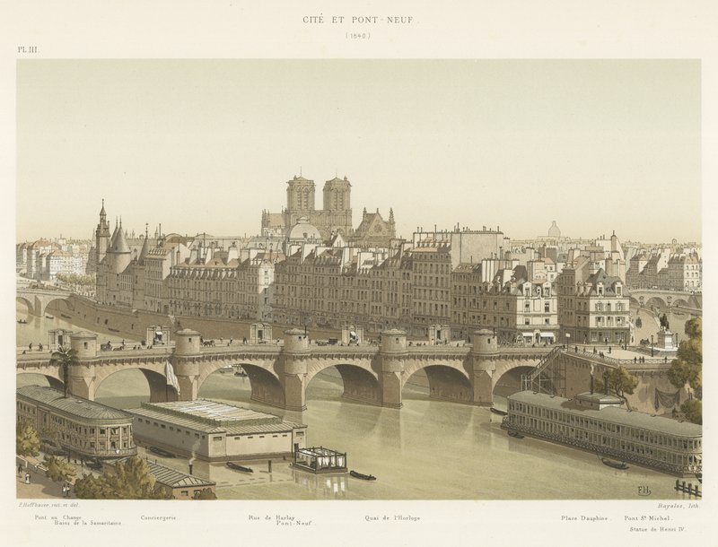 Cite und Pont-Neuf, 1840 von French School