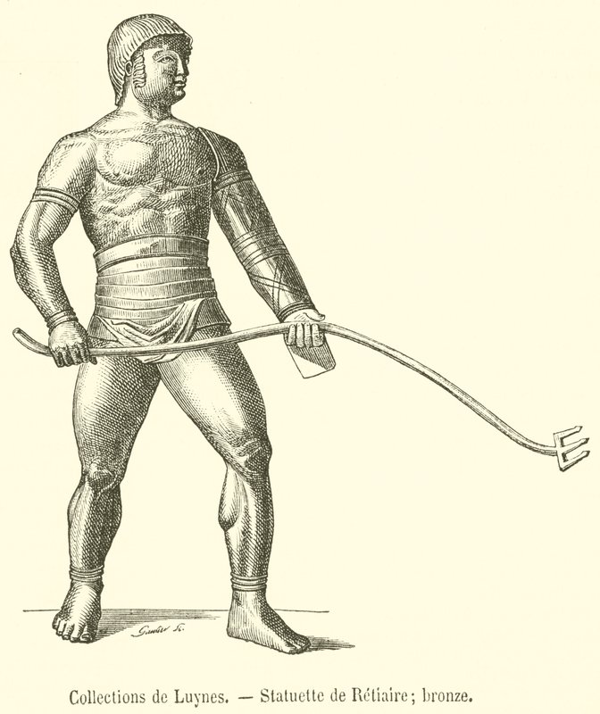 Sammlungen von Luynes, Statuette eines Retiarier, Bronze von French School