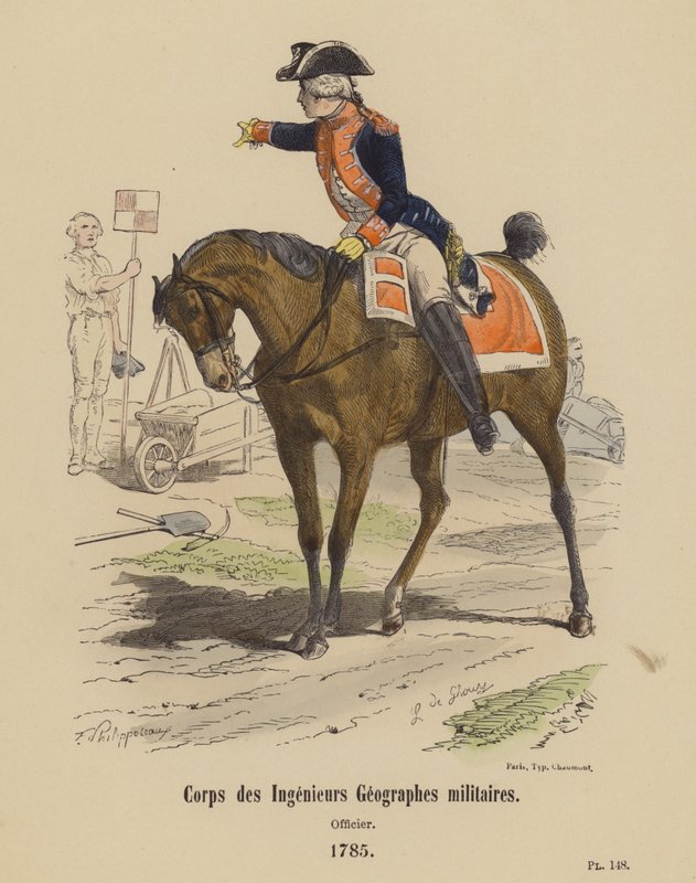 Corps des Ingenieurs Geographes militaires, Offizier von French School