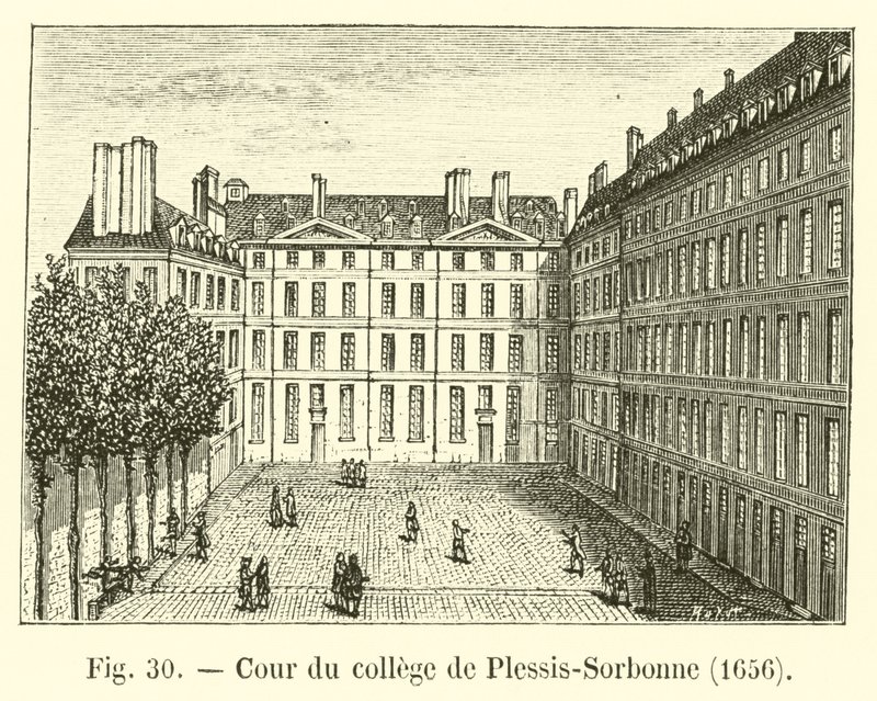 Hof des Kollegs von Plessis-Sorbonne, 1656 von French School