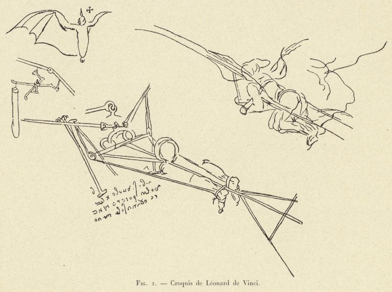 Skizzen von Leonardo da Vinci von French School