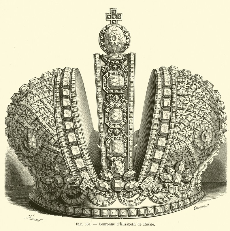 Krone von Elisabeth von Russland von French School