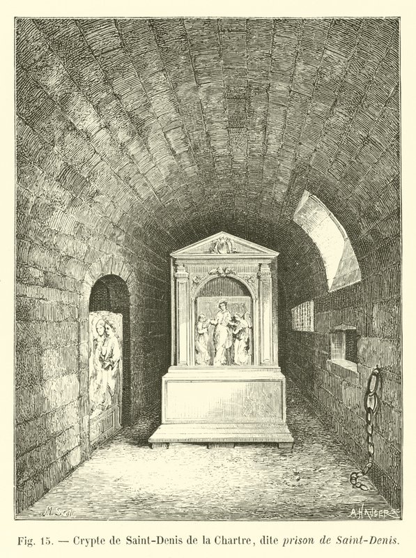 Krypta von Saint-Denis de la Chartre, genannt Gefängnis von Saint-Denis von French School