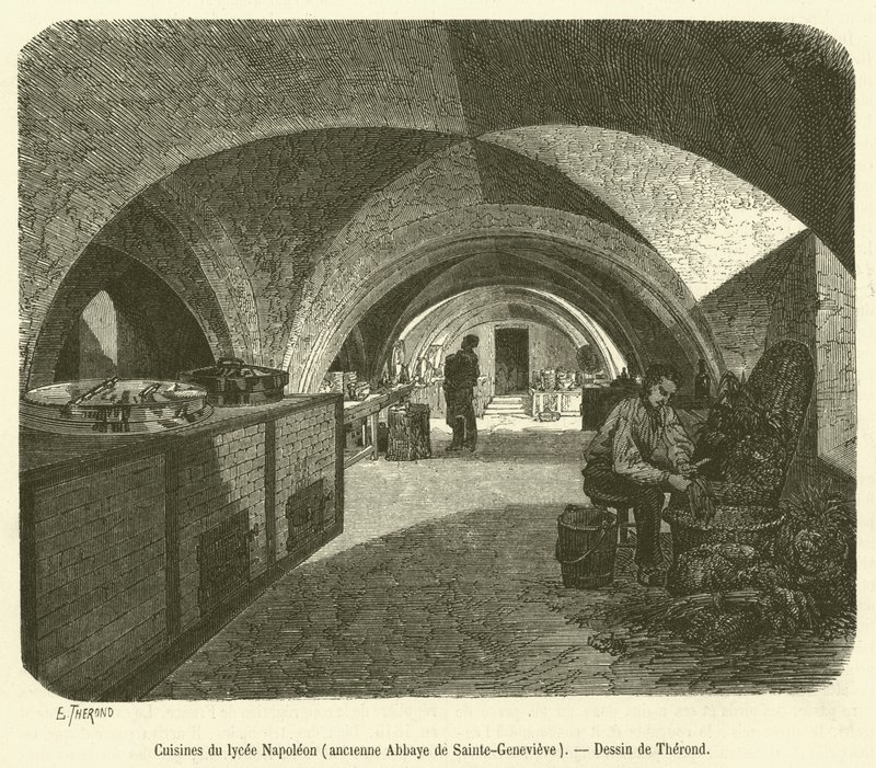 Cuisines du lycee Napoleon, ancienne Abbaye de Sainte-Genevieve von French School
