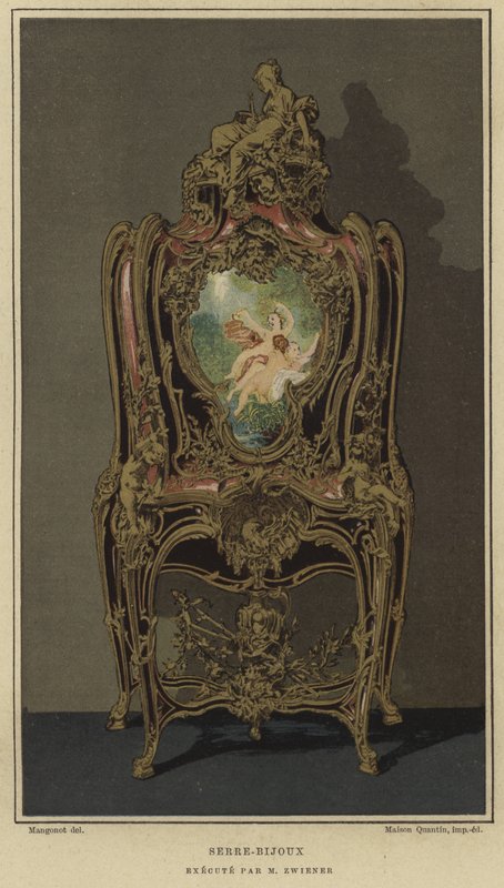 Dekorierte Serre-Bijoux von Joseph Emmanuel Zwiener, 19. Jahrhundert von French School