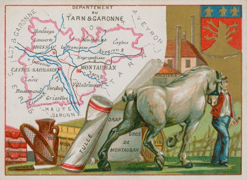 Departement Tarn-et-Garonne in Südwestfrankreich von French School