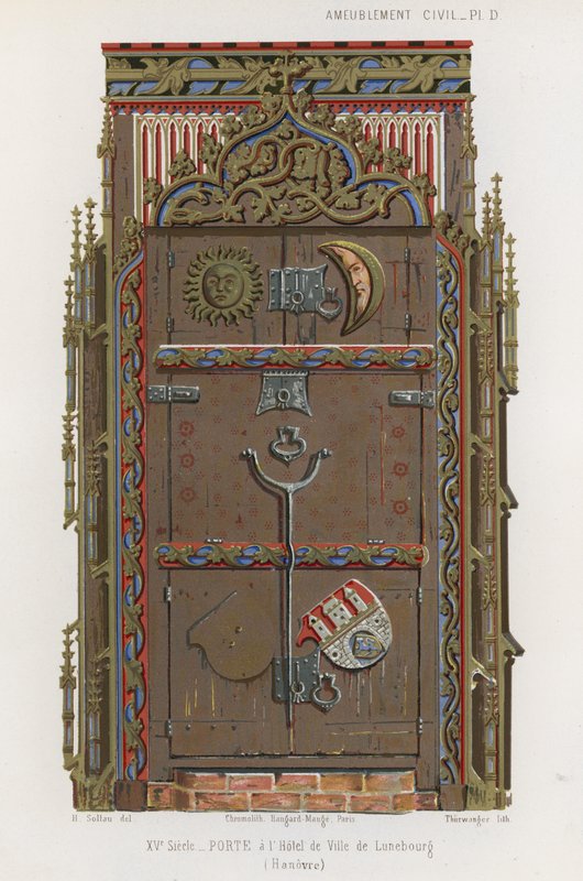 Tür im Rathaus von Lüneburg von French School