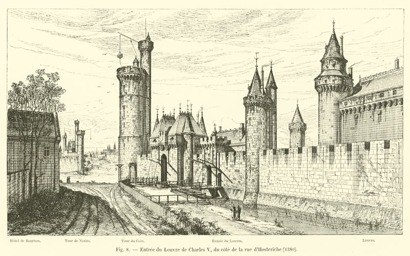 Eingang des Louvre von Karl V., von der Rue d