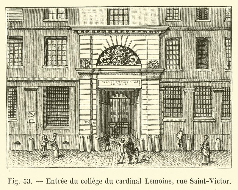Eingang des Kollegs des Kardinals Lemoine, Rue Saint-Victor von French School