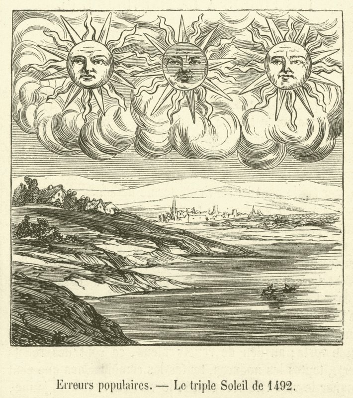 Volksirrtümer, Die dreifache Sonne von 1492 von French School