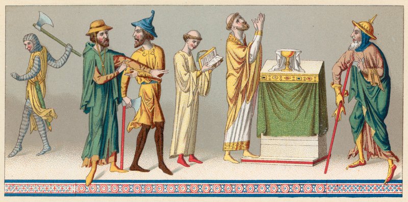 Kostüm des europäischen Mittelalters von French School